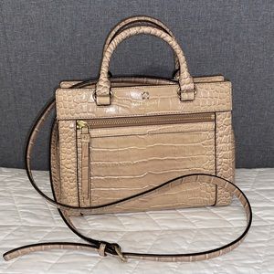 Cream Kate Spade Romy Perri Lane Croco Rosy Beige Bag